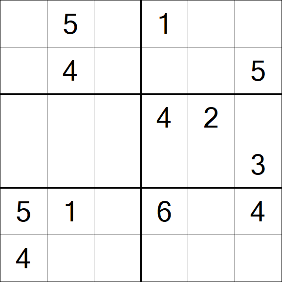 Sudoku 6x6 - Difícil
