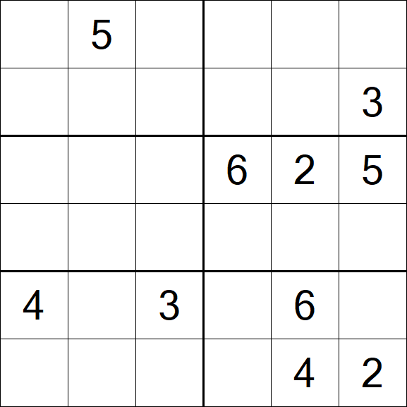 Sudoku 6x6 - Difícil
