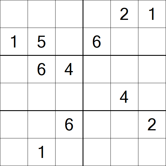 Sudoku 6x6 - Difícil