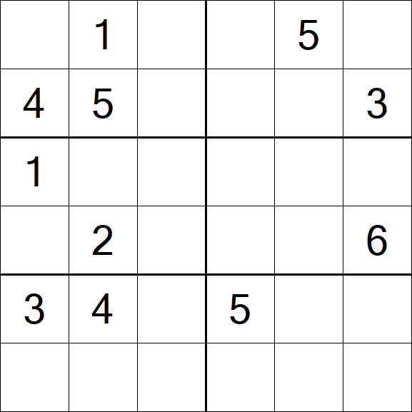 Sudoku 6x6 - Difficile