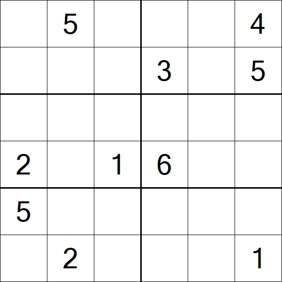 Sudoku 6x6 - Difícil