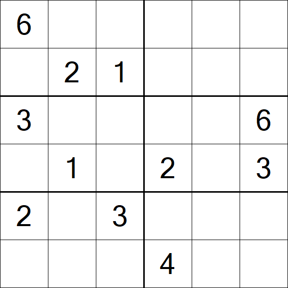 Sudoku 6x6 - Difícil