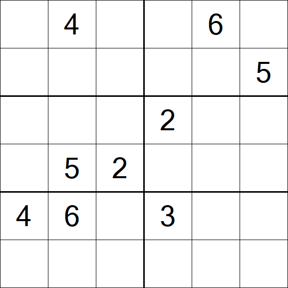 Sudoku 6x6 - Hard