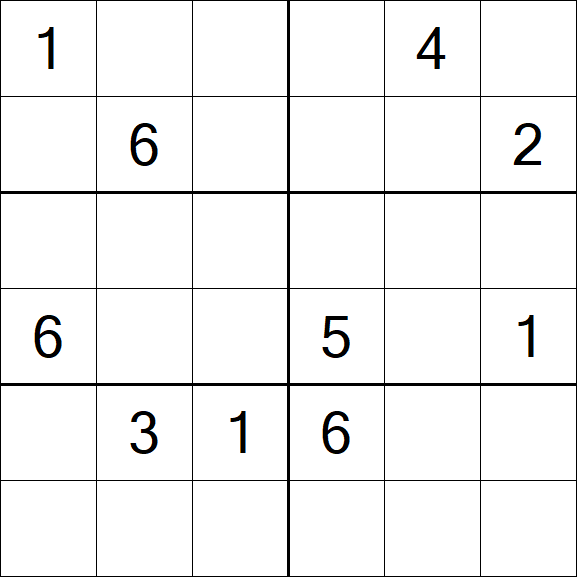 Sudoku 6x6 - Hard