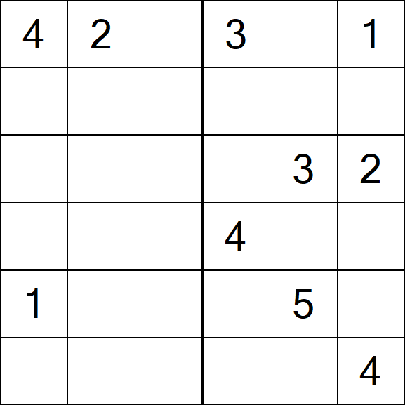 Sudoku 6x6 - Schwierig