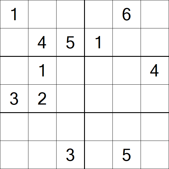 Sudoku 6x6 - Schwierig