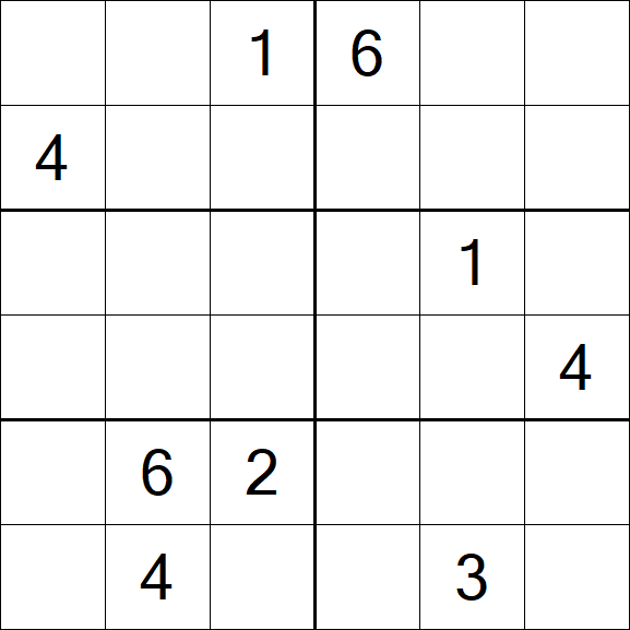 Sudoku 6x6 - Hard