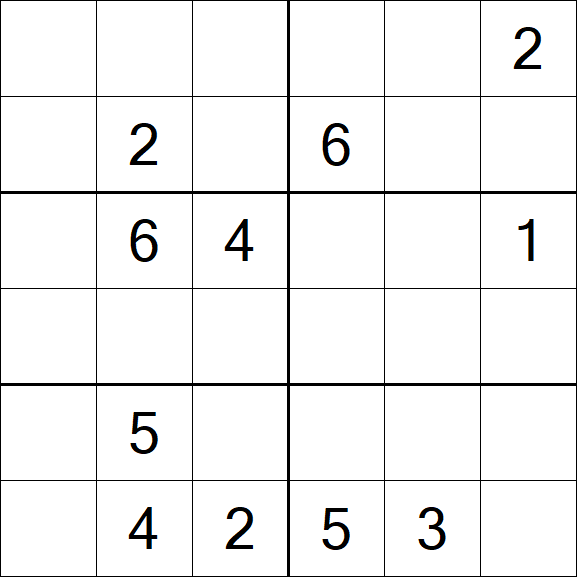 Sudoku 6x6 - Difícil
