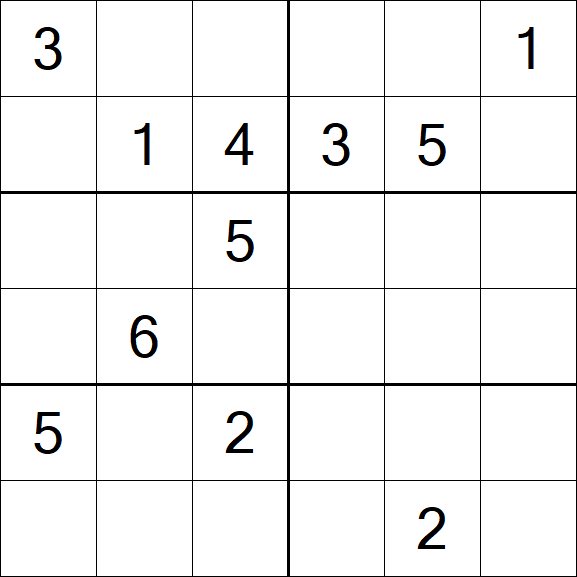 Sudoku 6x6 - Difícil