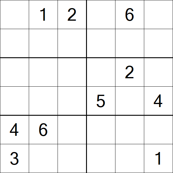 Sudoku 6x6 - Schwierig