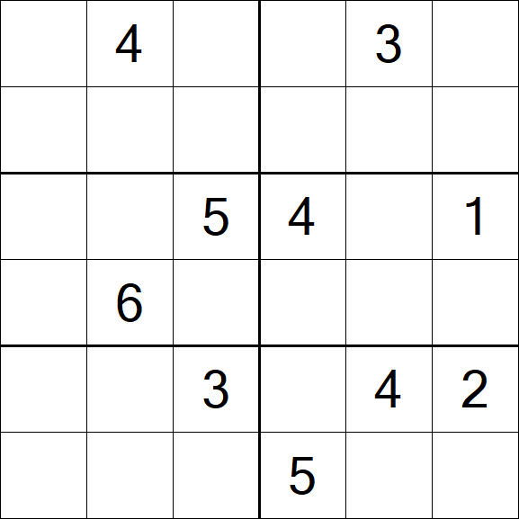 Sudoku 6x6 - Difícil