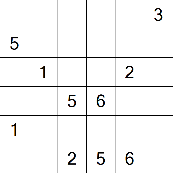 Sudoku 6x6 - Difícil