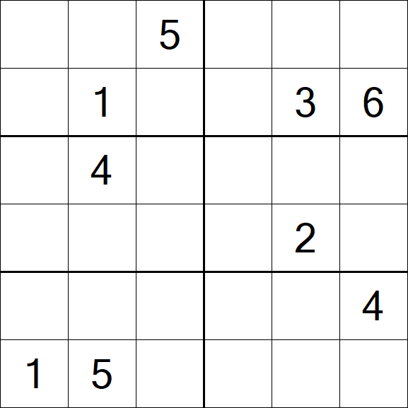 Sudoku 6x6 - Difícil