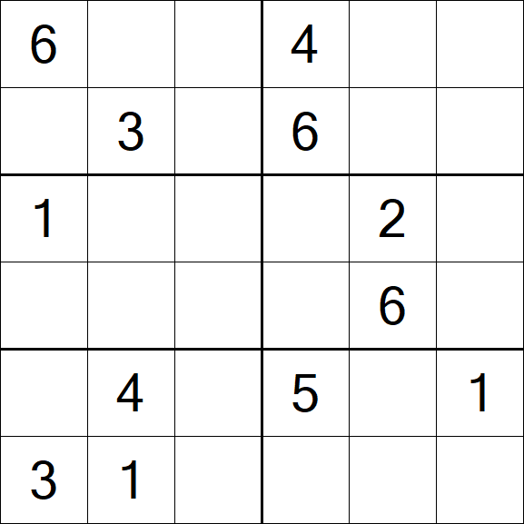 Sudoku 6x6 - Difficile
