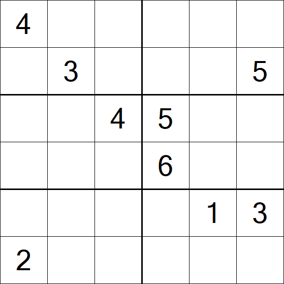 Sudoku 6x6 - Difficile