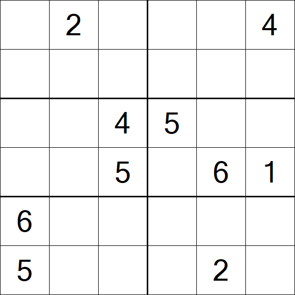 Sudoku 6x6 - Difficile
