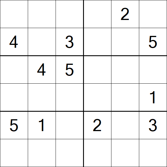 Sudoku 6x6 - Schwierig