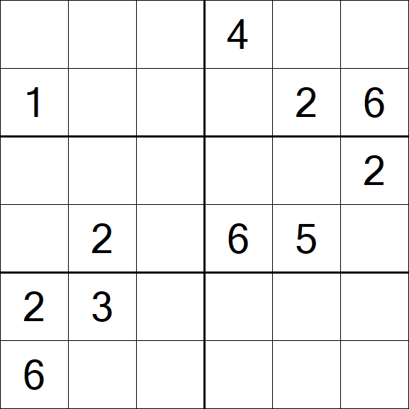 Sudoku 6x6 - Difficile