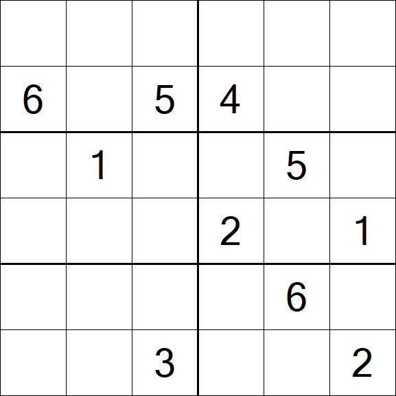 Sudoku 6x6 - Schwierig