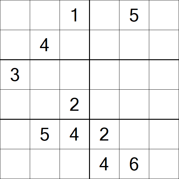 Sudoku 6x6 - Schwierig