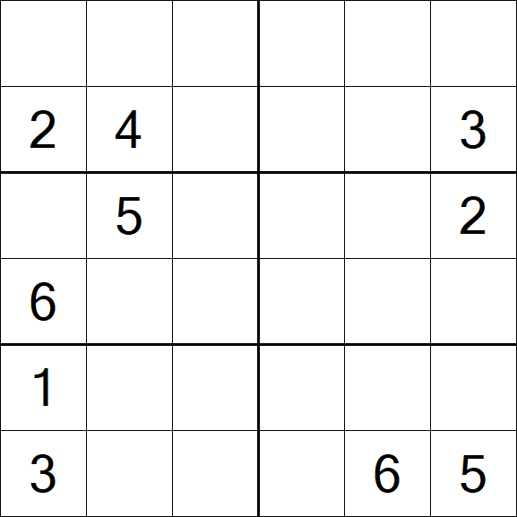 Sudoku 6x6 - Schwierig