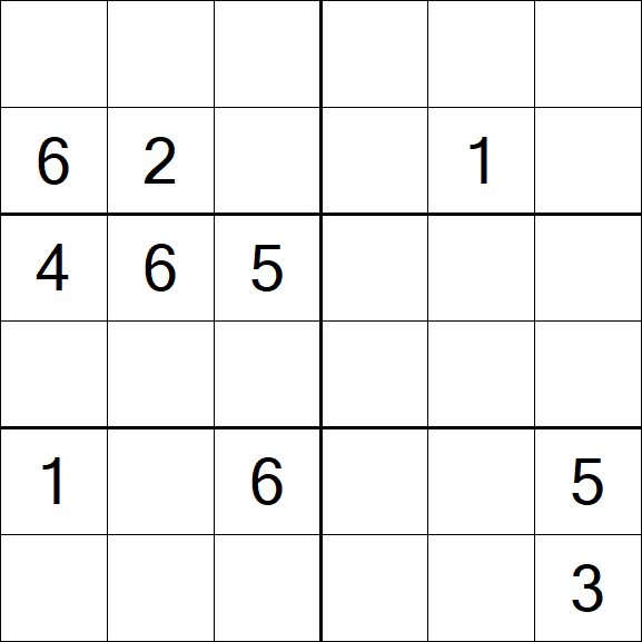 Sudoku 6x6 - Schwierig