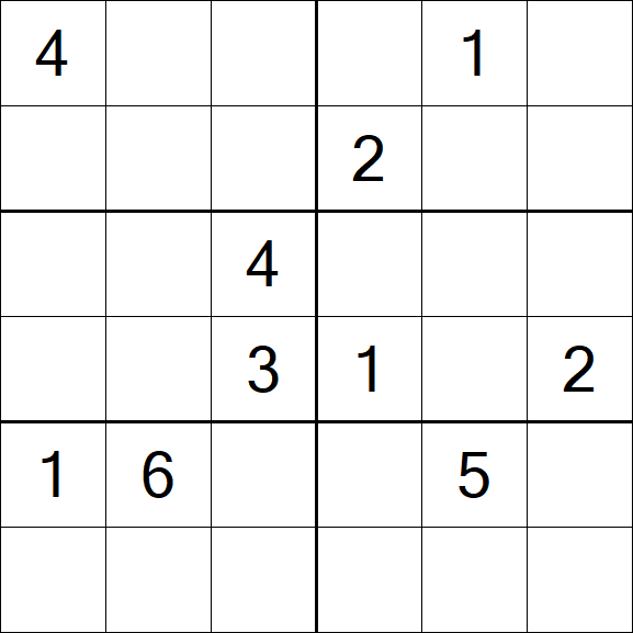 Sudoku 6x6 - Schwierig