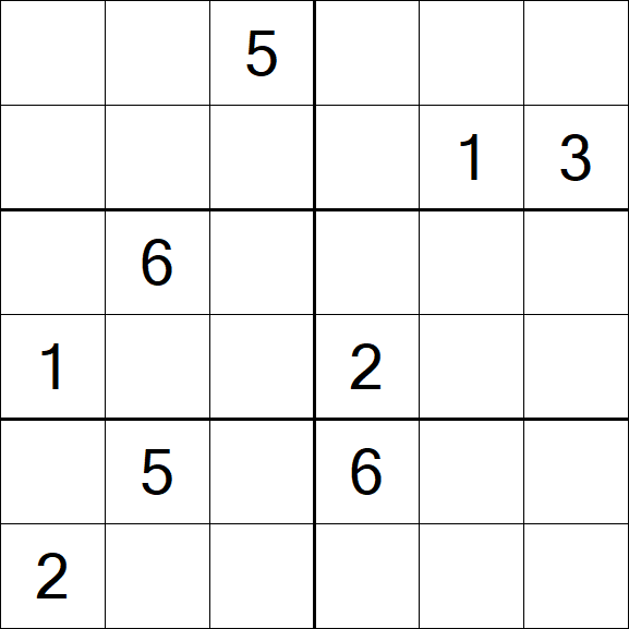 Sudoku 6x6 - Difficile
