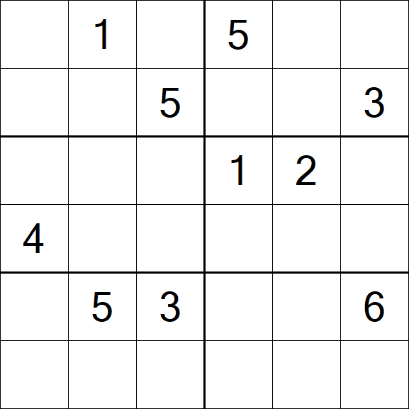 Sudoku 6x6 - Schwierig