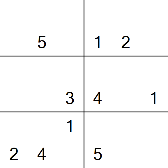 Sudoku 6x6 - Schwierig