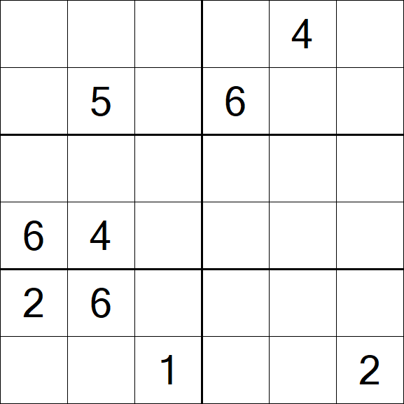 Sudoku 6x6 - Hard