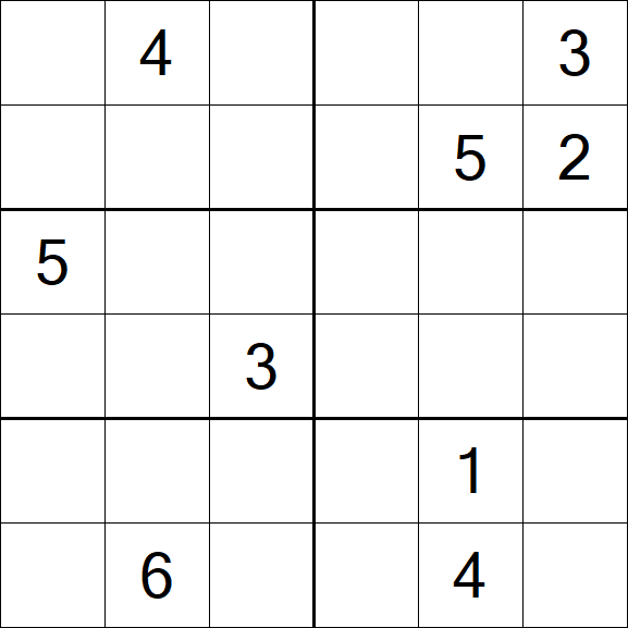 Sudoku 6x6 - Hard