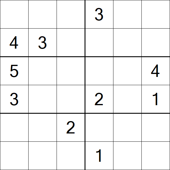 Sudoku 6x6 - Difícil