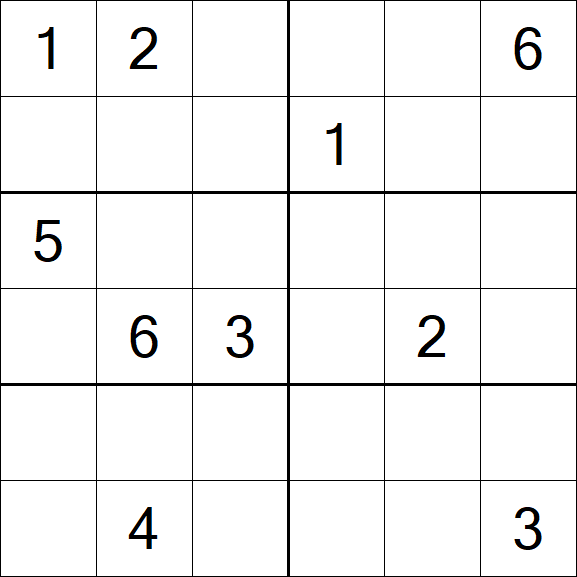 Sudoku 6x6 - Difícil