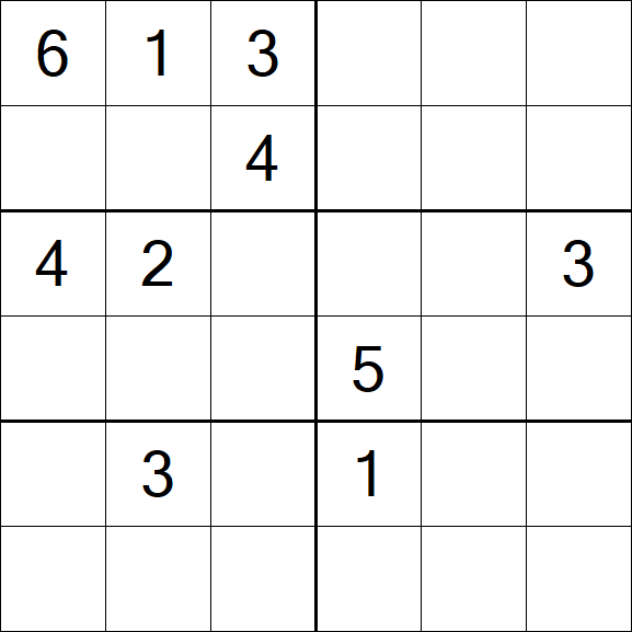 Sudoku 6x6 - Hard