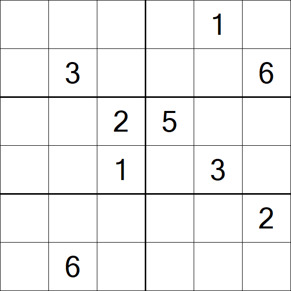 Sudoku 6x6 - Difícil