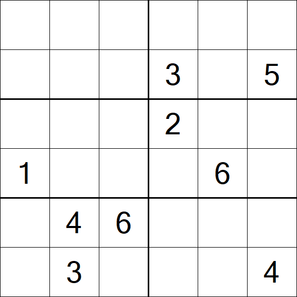 Sudoku 6x6 - Hard