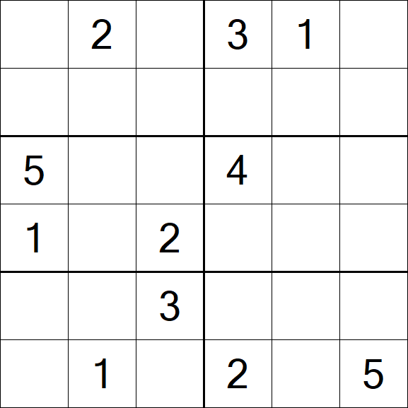 Sudoku 6x6 - Hard