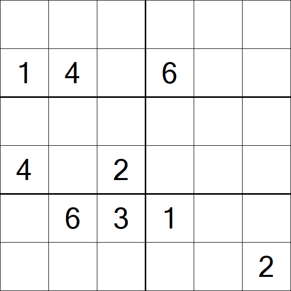 Sudoku 6x6 - Hard