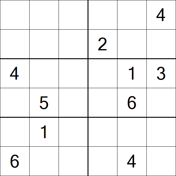 Sudoku 6x6 - Difícil