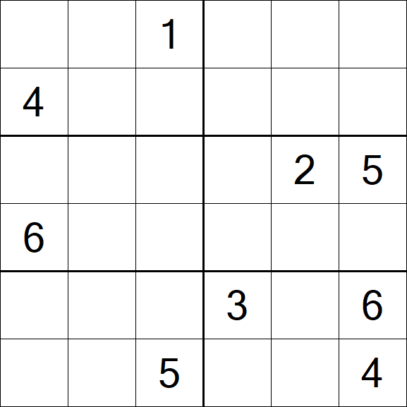 Sudoku 6x6 - Difícil
