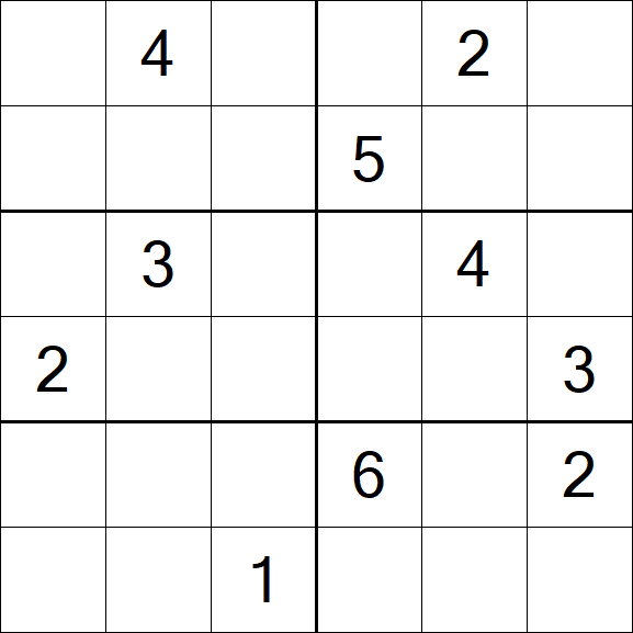 Sudoku 6x6 - Difícil