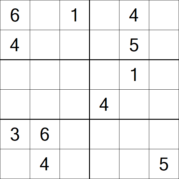 Sudoku 6x6 - Hard