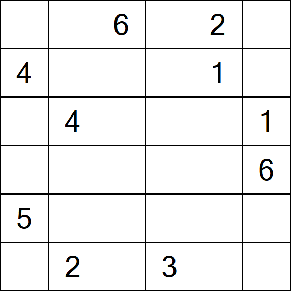 Sudoku 6x6 - Difficile