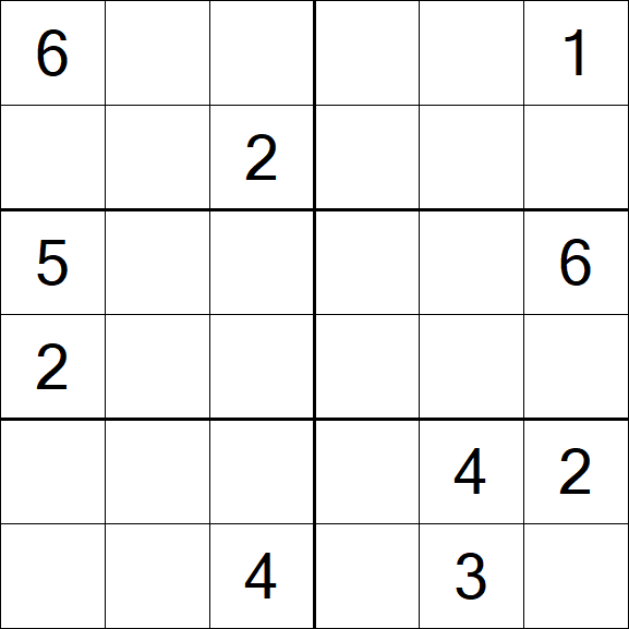 Sudoku 6x6 - Difficile