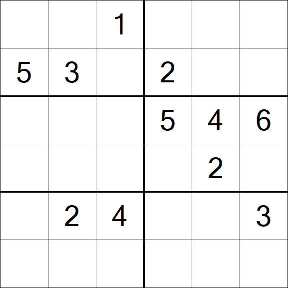 Sudoku 6x6 - Difficile