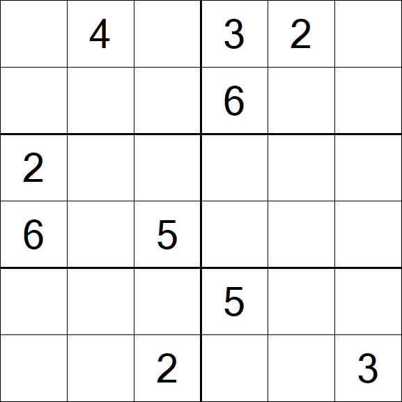 Sudoku 6x6 - Difficile
