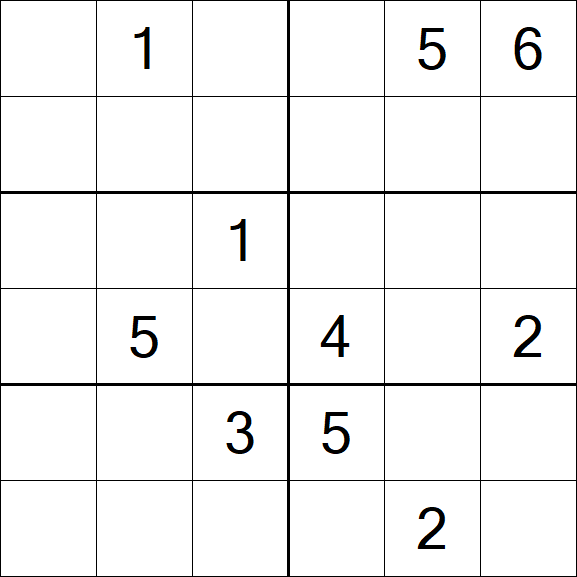 Sudoku 6x6 - Difficile