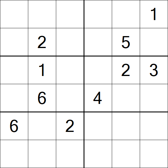 Sudoku 6x6 - Difficile