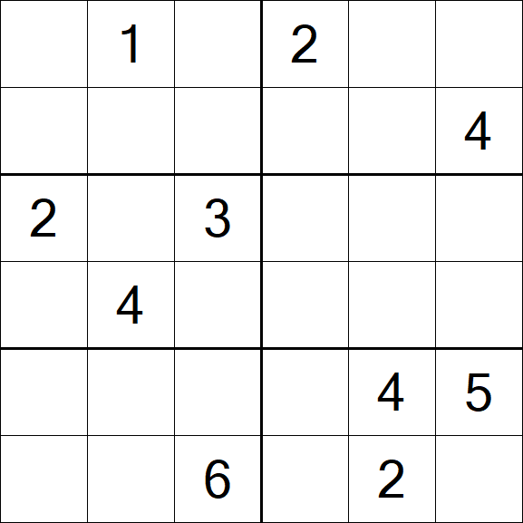 Sudoku 6x6 - Difficile